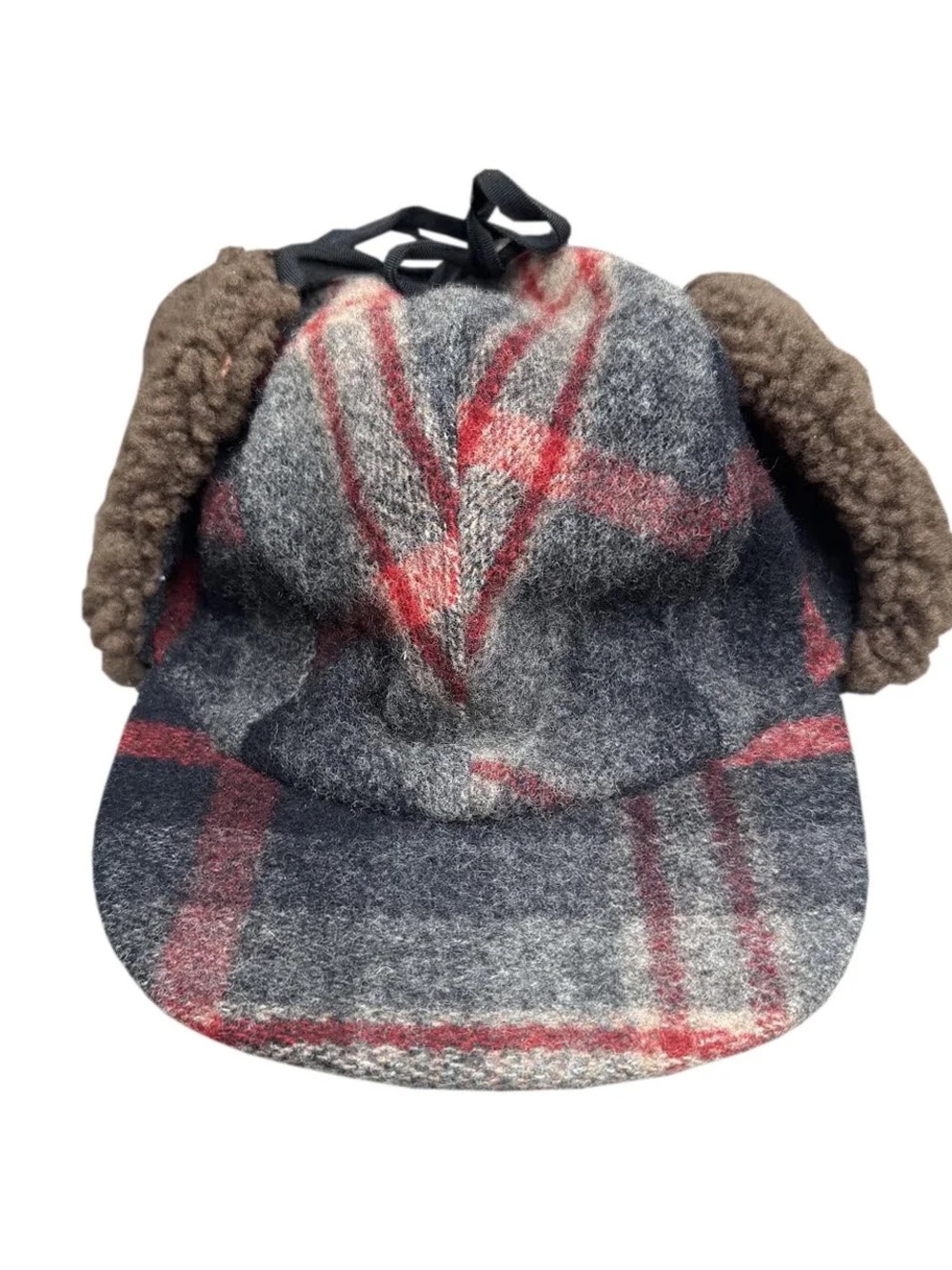 Vintage Polo Ralph Lauren Plaid Wool Trapper Winter Hat (Size M